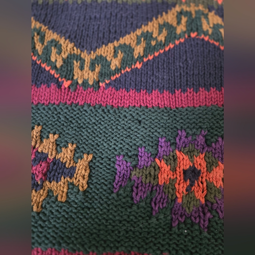 Britches Geometric Vintage Hand Knit Sweater - Picture 6 of 9